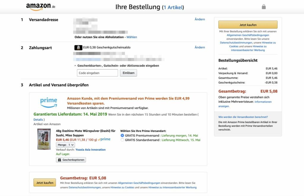 Amazon Landing Page Beispiel