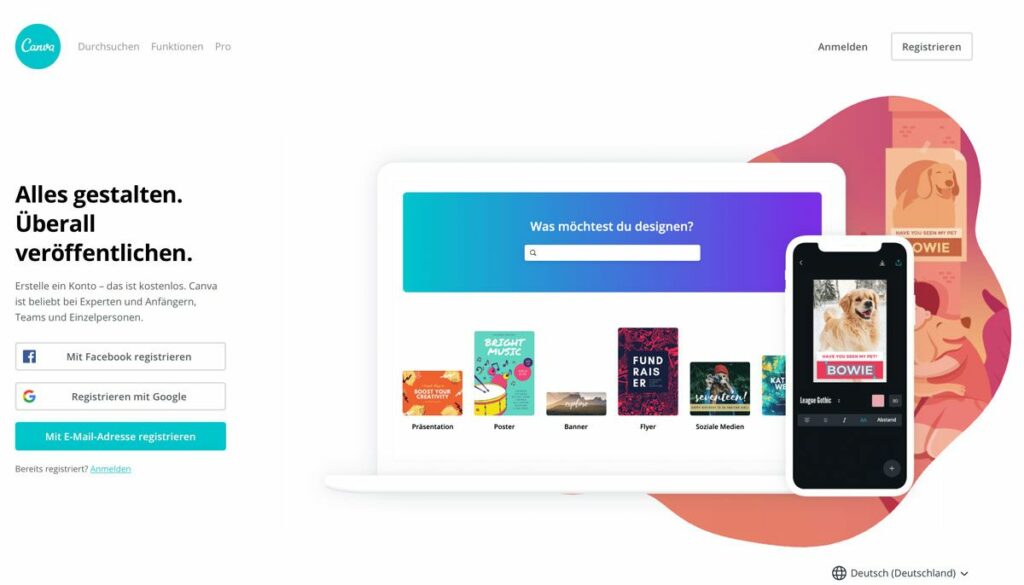 Mit Canva können Unternehmen Kosten für ihr Facebook Marketing sparen