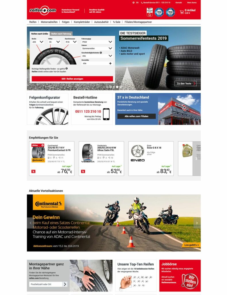 Zielseitenbeispiel Shopping