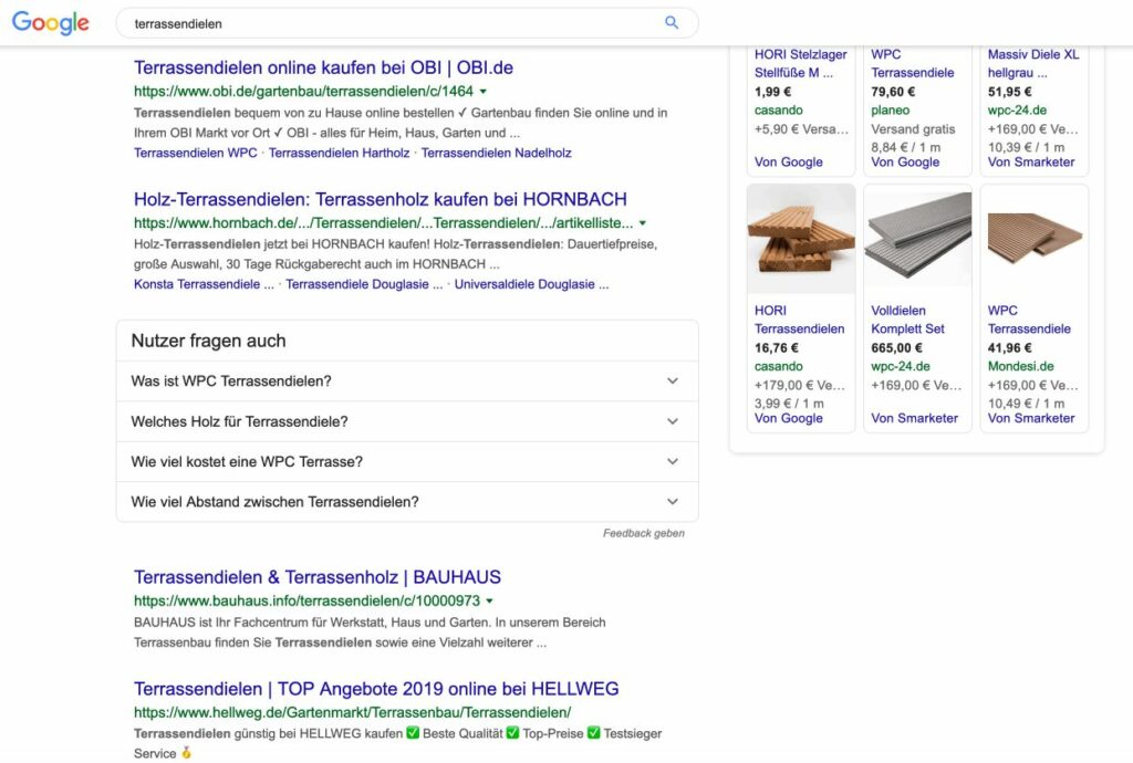 Beispiel Terrassendielen