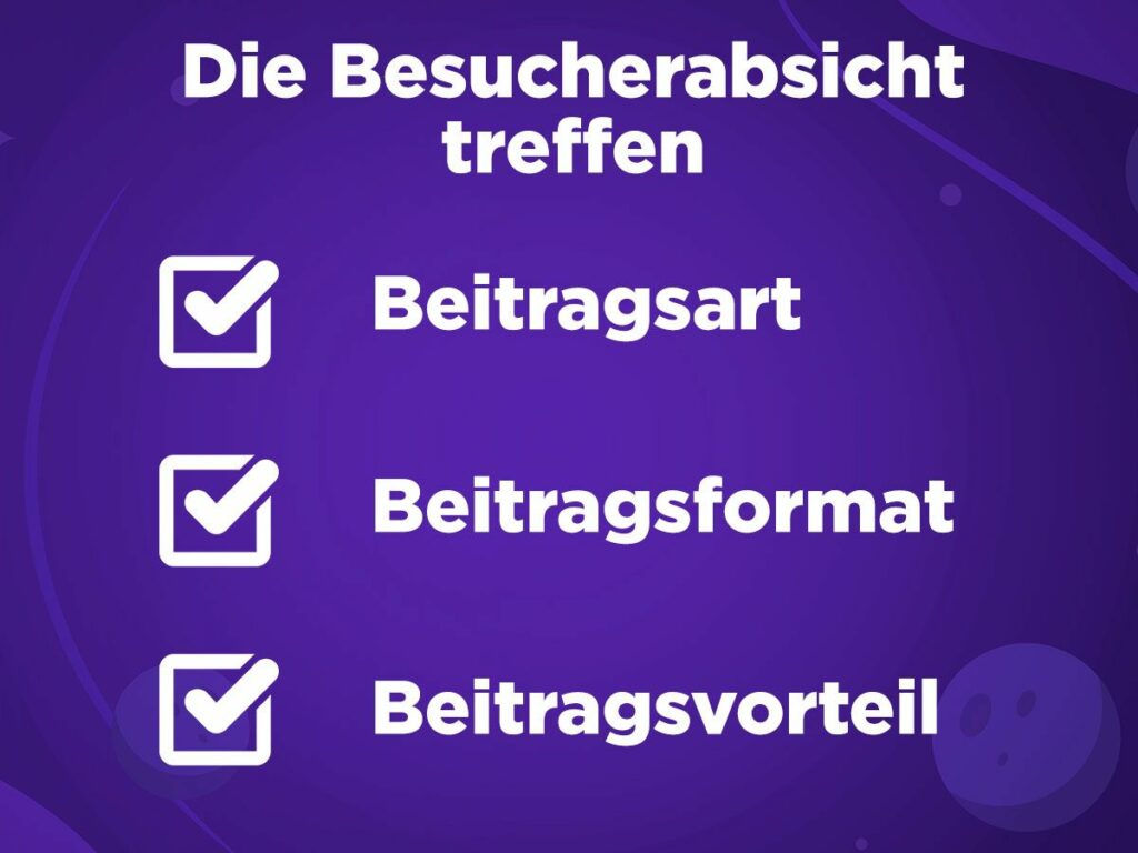 Besucherabsicht oder User Intent