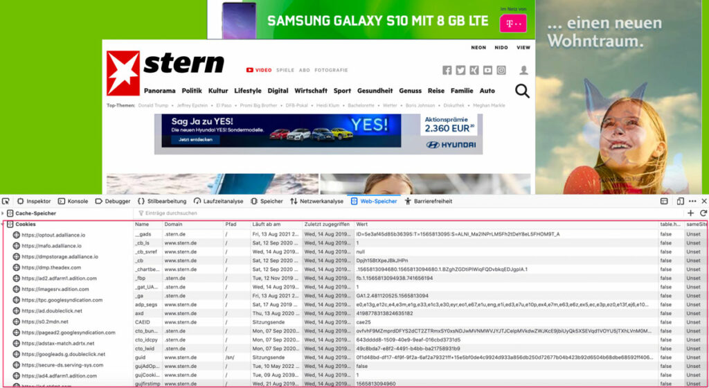 So stellst du im Firefox fest, ob eine Website Cookies verwendet