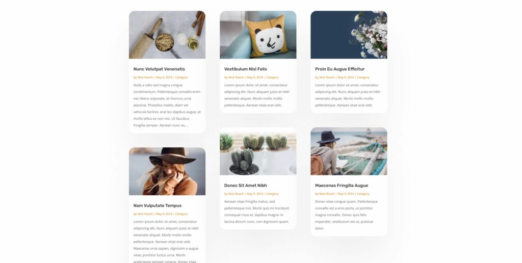 Beispiel für eine Kategorieseite im Blog