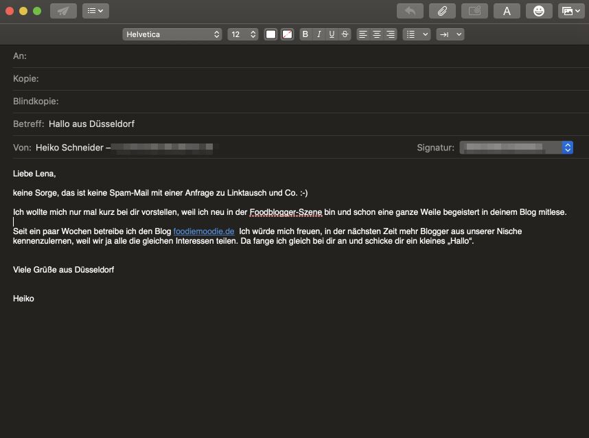 Für einen guten Blog sollte es dir nichts ausmachen, andere Blogger zu kontaktieren