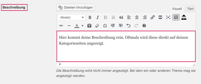Blog erstellen - Kategorieseiten anlegen