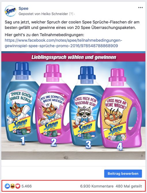 Facebook Gewinnspiel mit mehr Teilnehmern