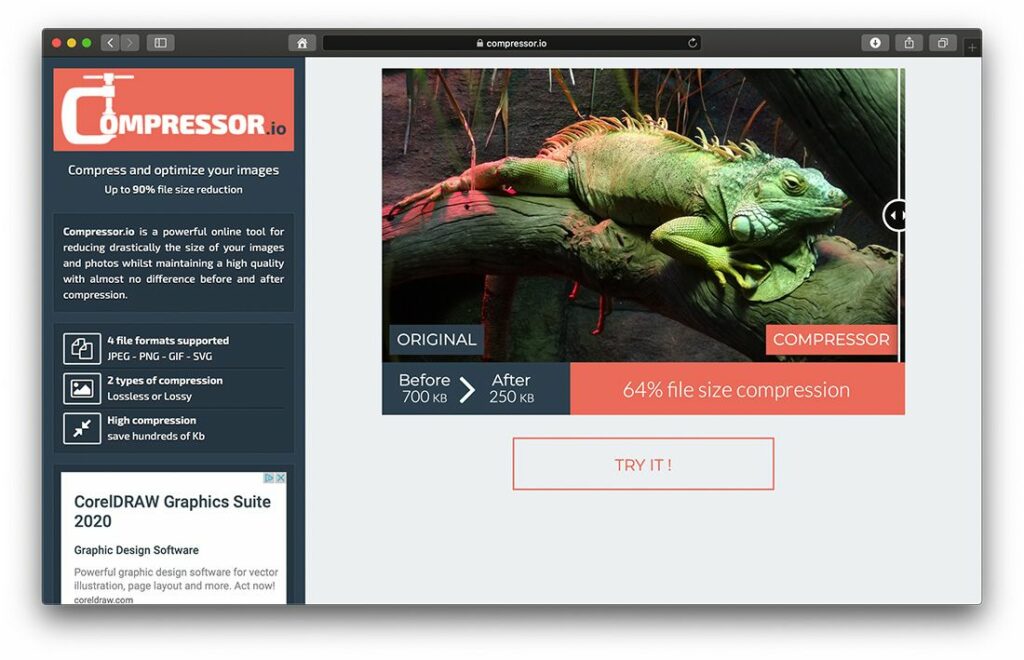 Komprimieren von Bildern für Blogposts und Website