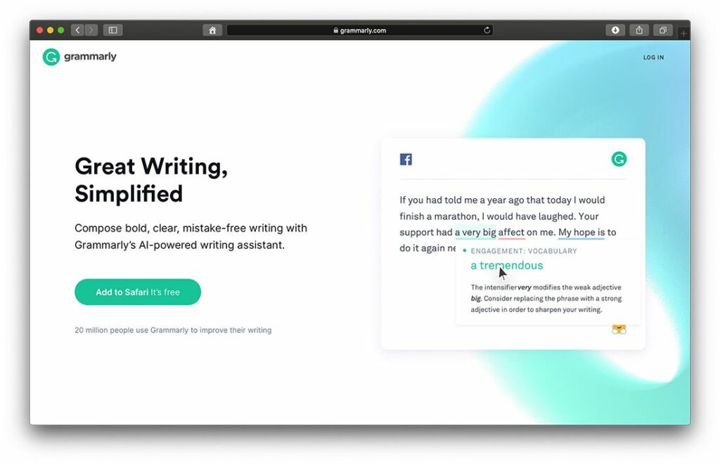Grammarly - Automatisches Prüfen von Grammatik und Rechtschreibung