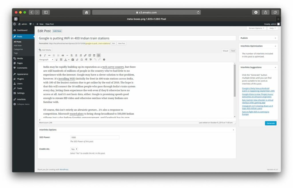 Interne Verlinkung per Plugin