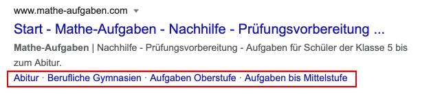 Der richtige Aufbau deiner Website wirkt sich auf die Sitelinks in den Suchergebnissen aus.