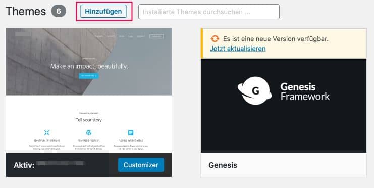 WordPress Plugin Verzeichnis