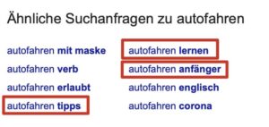 Ähnliche Suchanfragen, um relevante Begriffe für das Schreiben deines Blogs zu finden