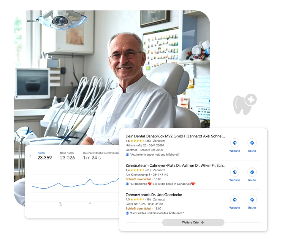 Bild eines Arztes, der von einer Local SEO Agentur profitiert