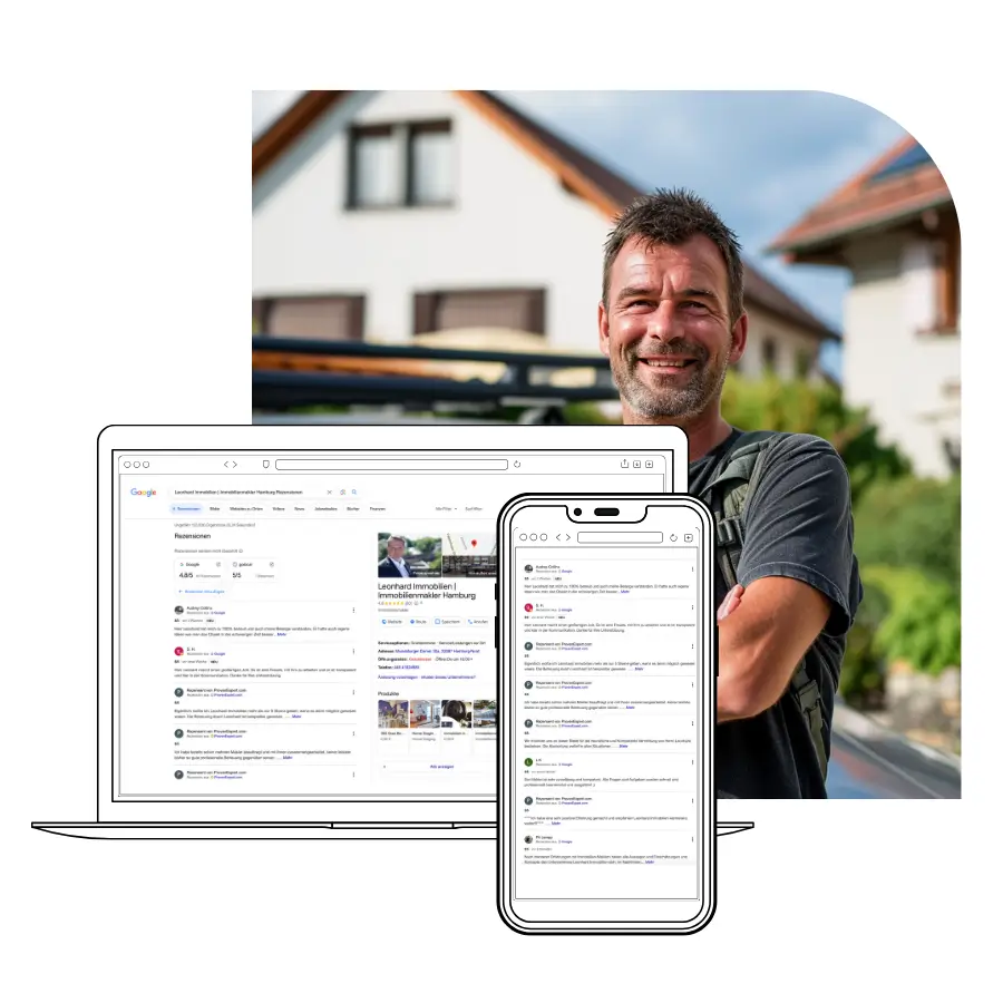 Handwerker bekommt durch eine Google Unternehmensprofile Agentur mehr Bewertungen