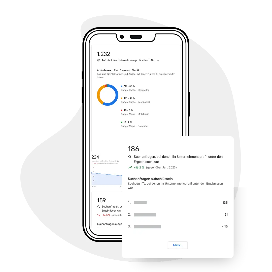 Resultate einer Google Business Optimierung durch eine Agentur