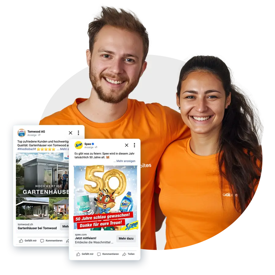 Zwei Mitarbeiter unserer Facebook Ads Agentur