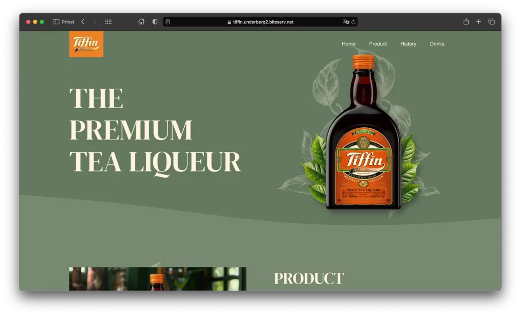 UX/UI Design für Tiffin Website